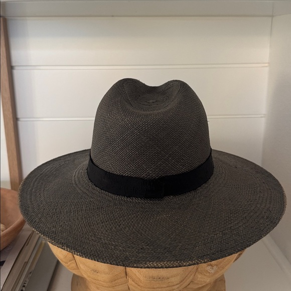 Stylish Black Straw Wide-Brim Hat main image 4